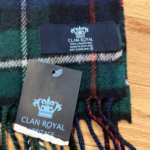 NWT Clan Royal tartan plaid lambswool scarf unisex St. Patrick’s Day unisex - Picture 2 of 7